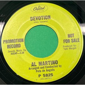 Al Martino Devotion / Daddy's Little GIrl 45 Pop Vocal Promo Capitol 5825